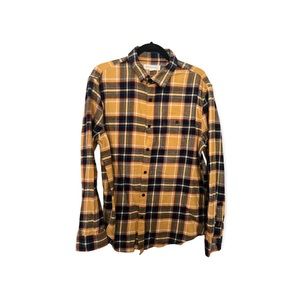 Long sleeve yellow plaid flannel